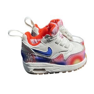 Nike Air Max 1‎ SE EasyOn Toddler Shoes US 2C Multi Round Toe Lace Up FN7288-100